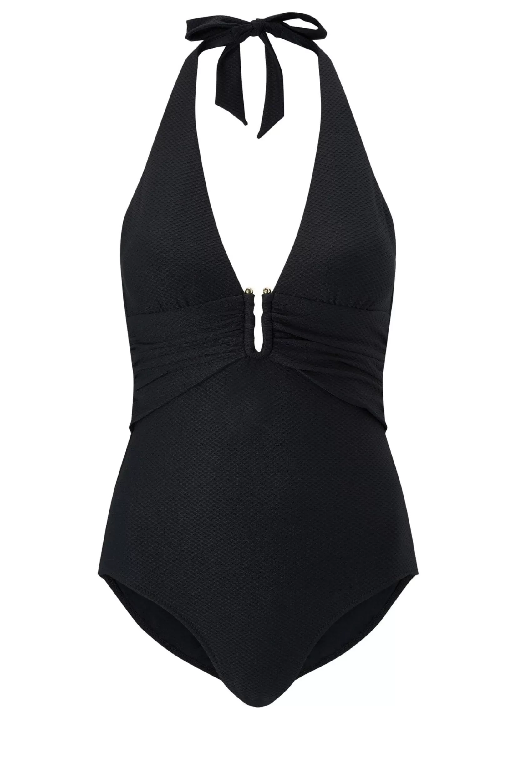 Black U-Bar Halterneck Swimsuit^Heidi Klein Sale