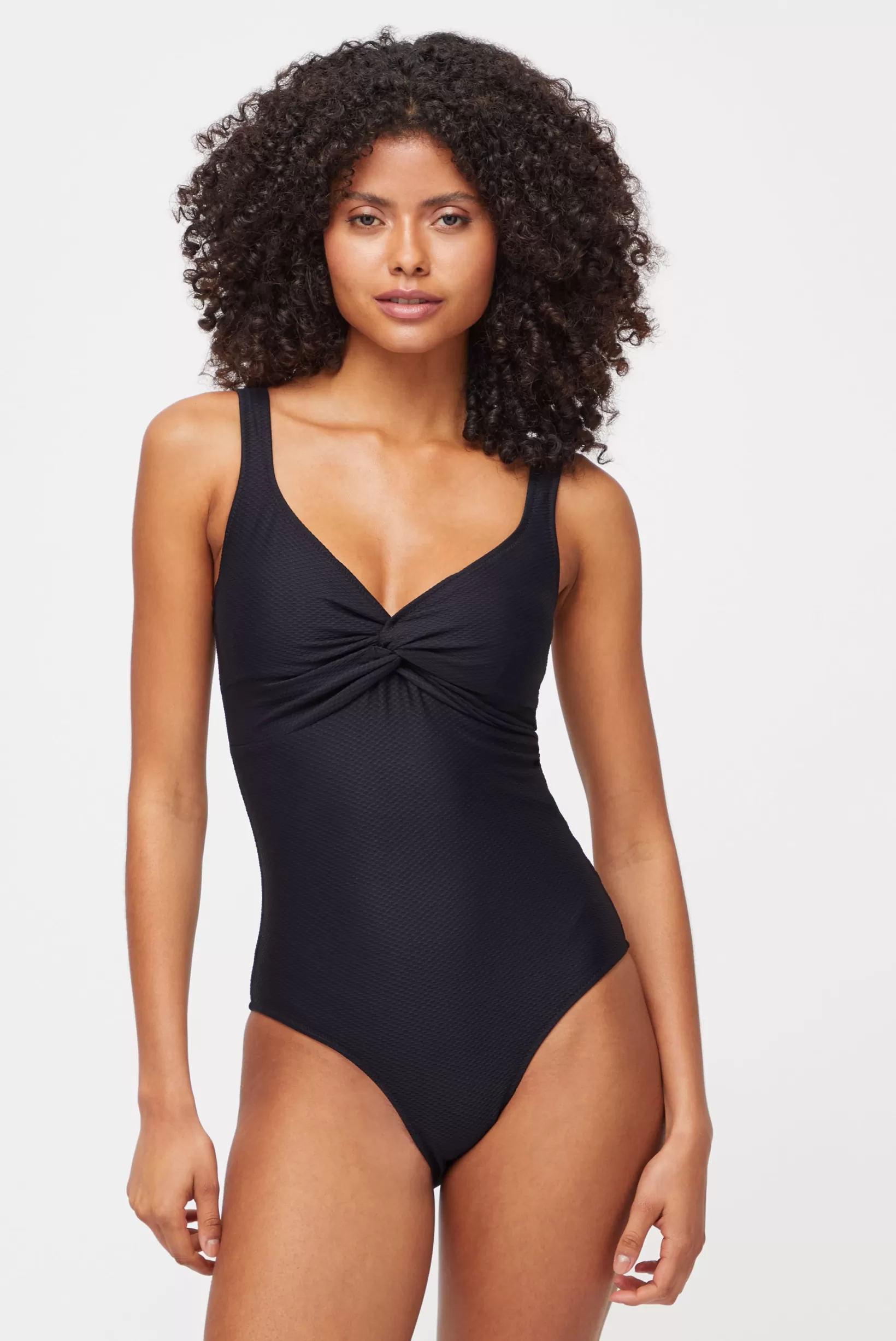Black V-Neck Twist Swimsuit^Heidi Klein Cheap