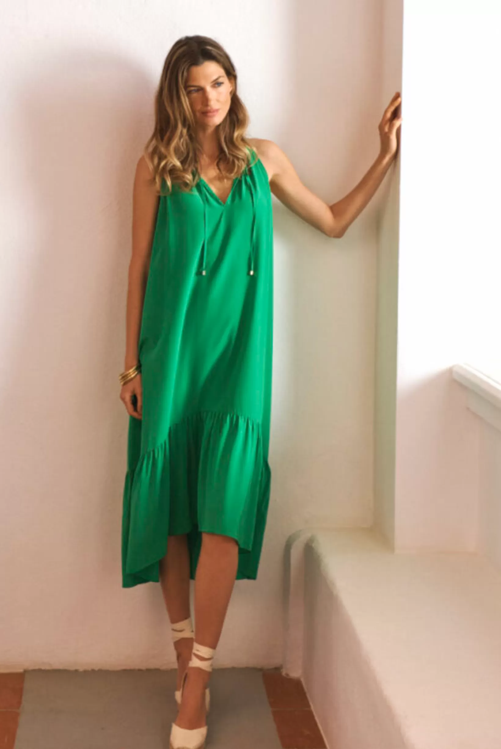 Chamarel Silk Frill Midi Dress^Heidi Klein Clearance