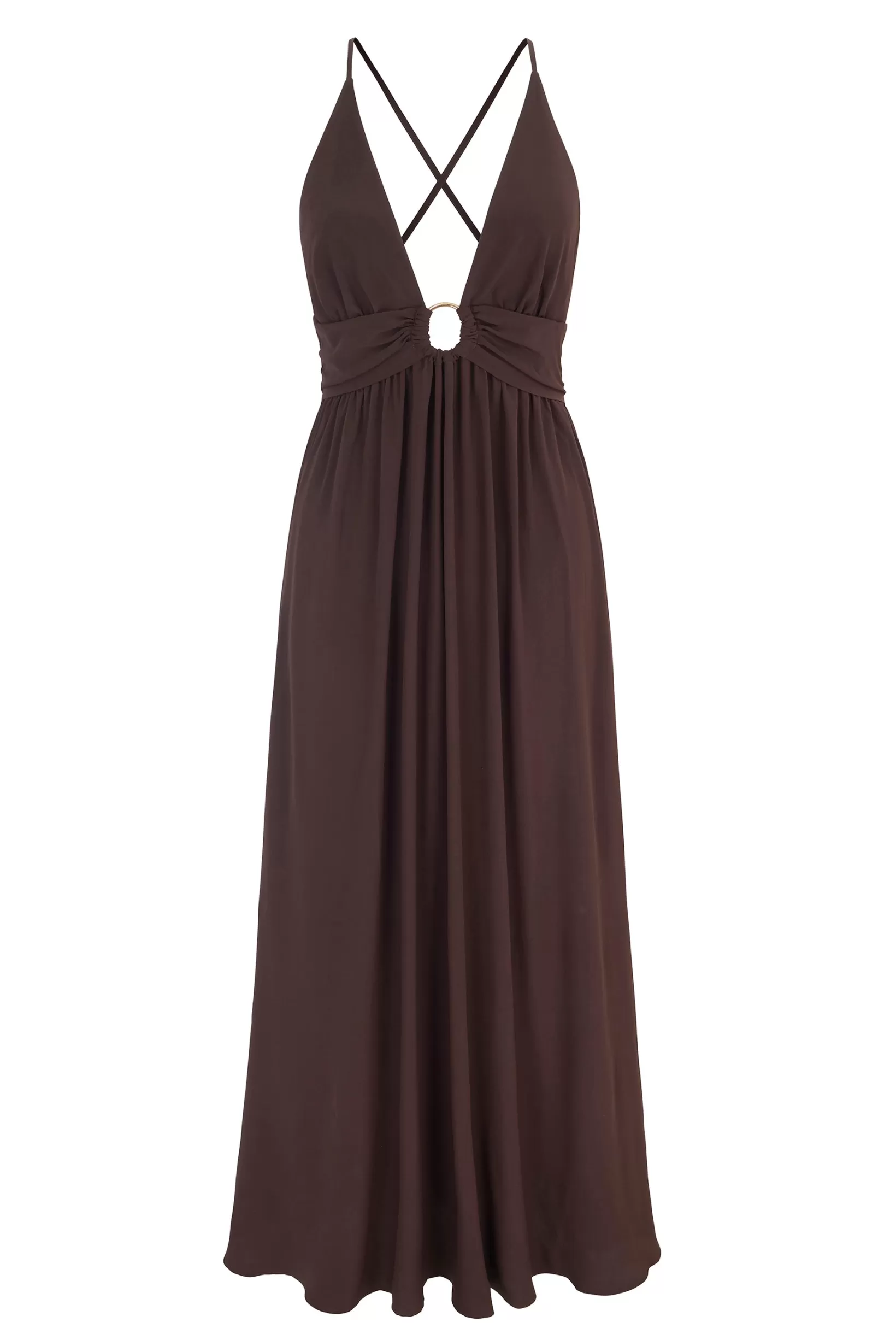 Coco Palm Silk Cross Back Maxi Dress^Heidi Klein Cheap