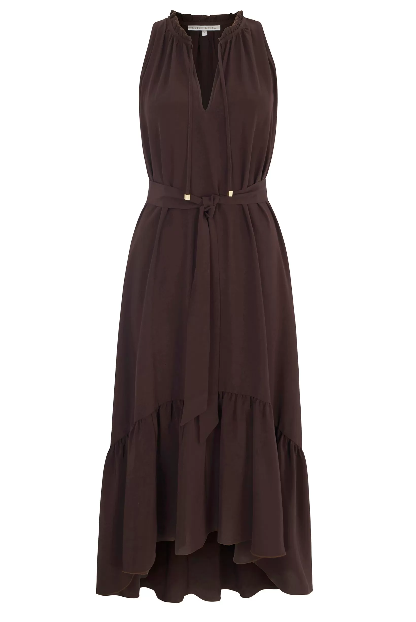 Coco Palm Silk Frill Midi Dress^Heidi Klein Outlet