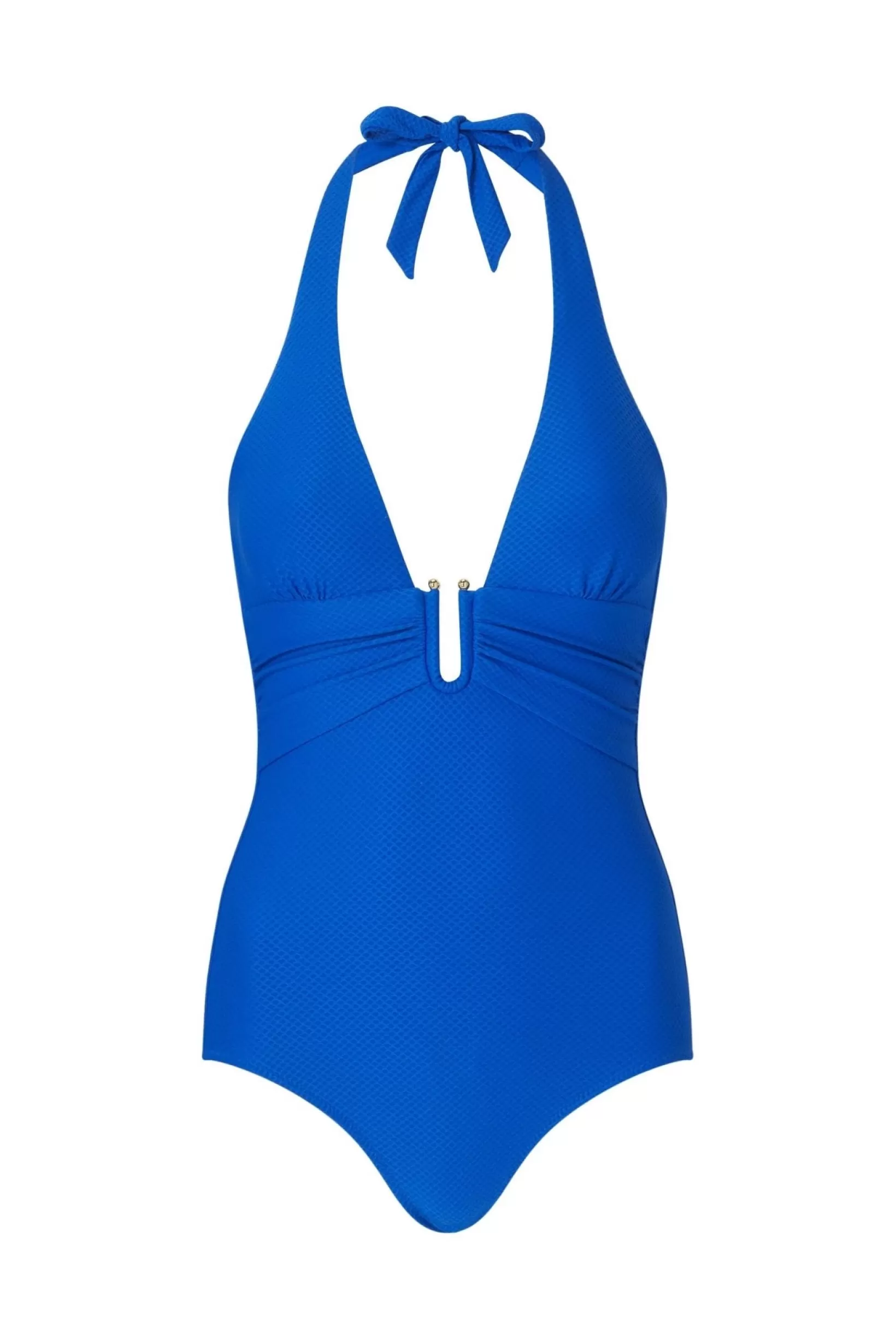 Electric Blue U-Bar Halterneck Swimsuit^Heidi Klein Fashion