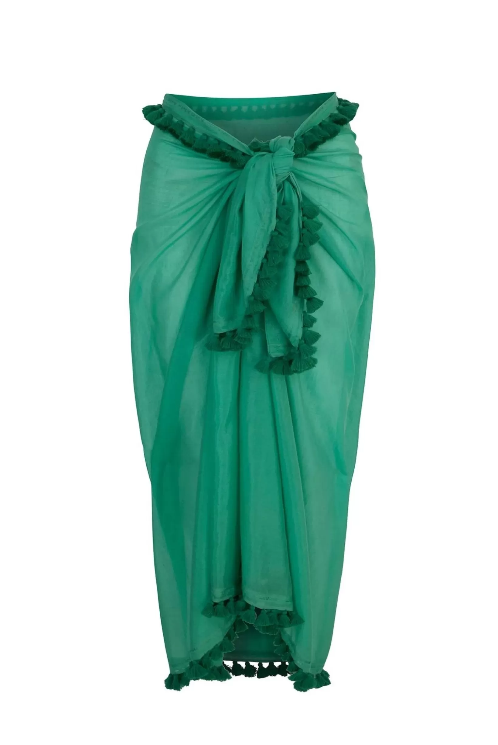 Jade Tassel Trim Sarong^Heidi Klein Fashion