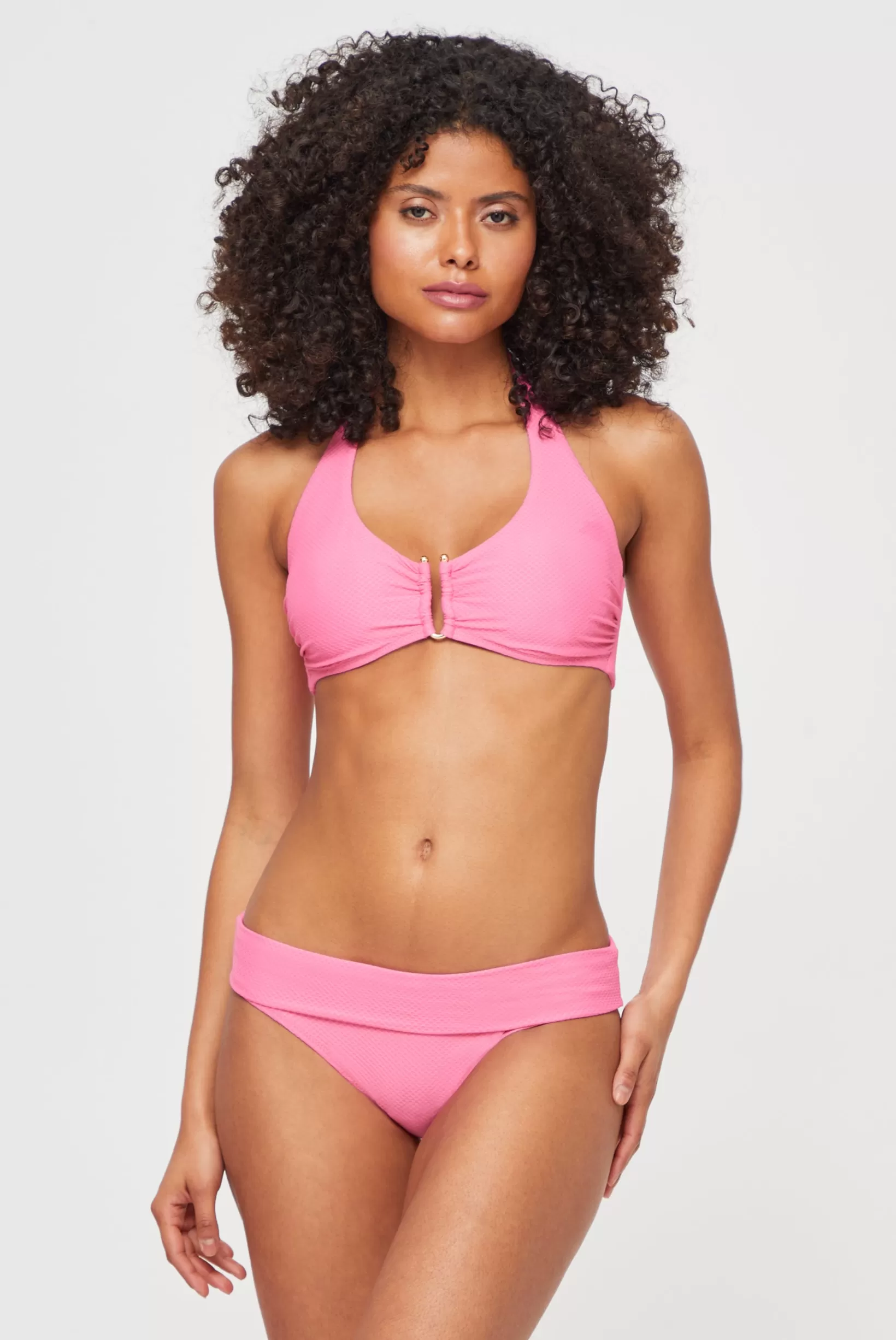 Magenta Textured U-Bar Bikini^Heidi Klein Cheap