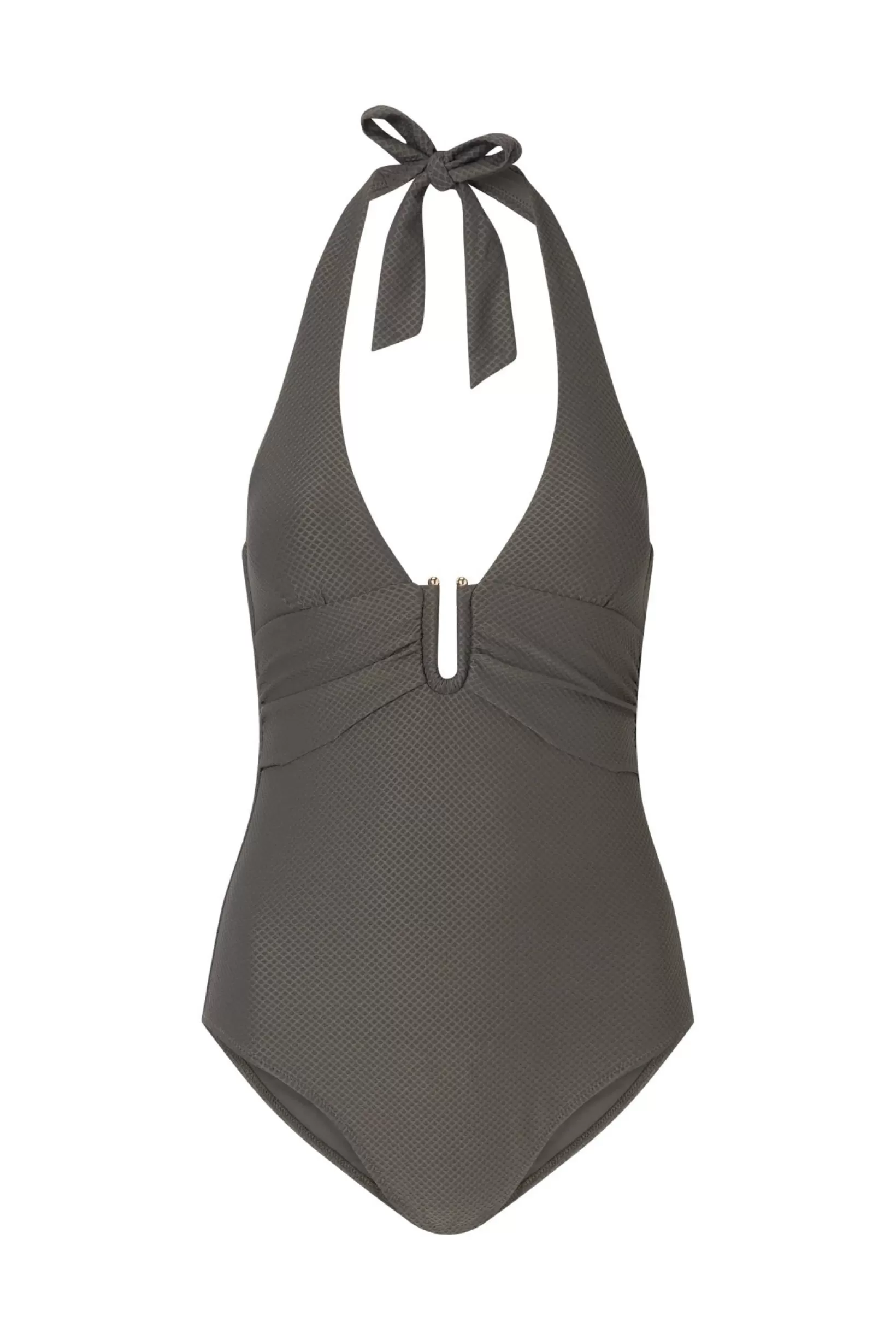 Olive U-Bar Halterneck Swimsuit^Heidi Klein New