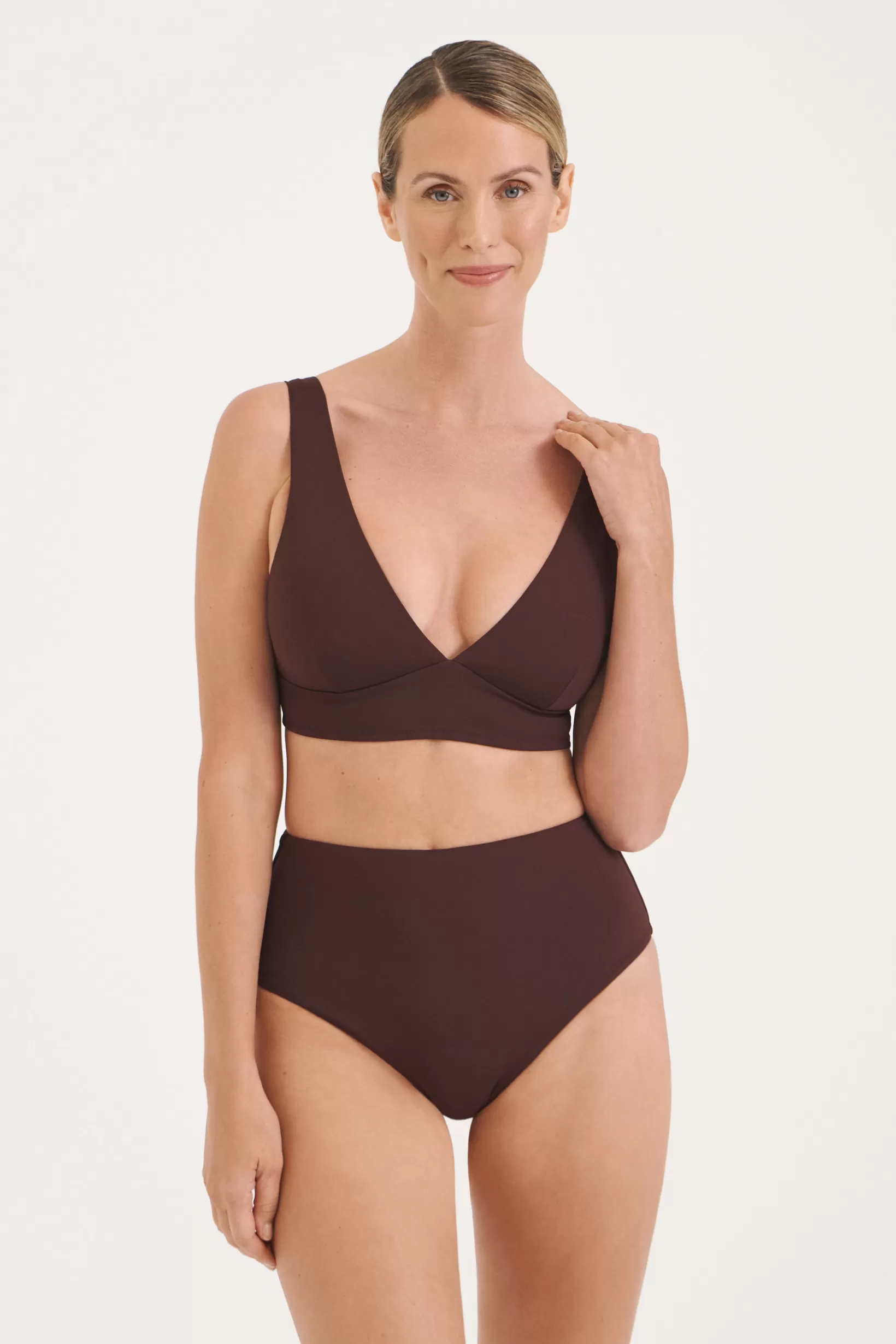 Sculpt Burgundy V-Neck Bikini^Heidi Klein Shop