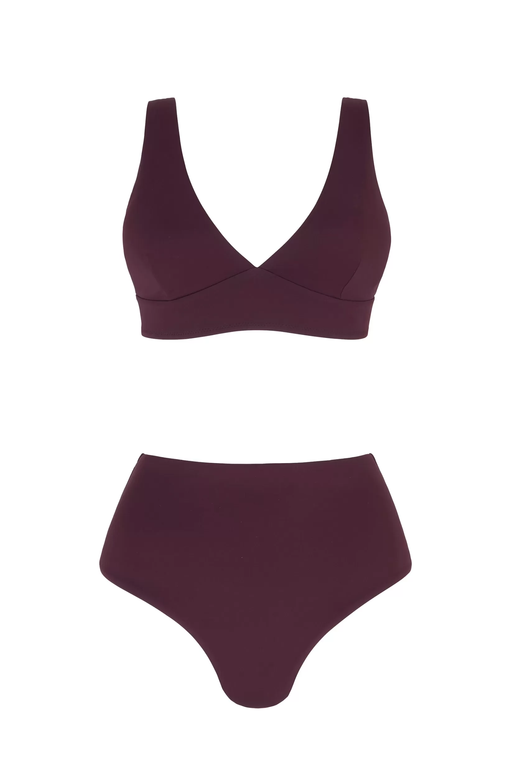 Sculpt Burgundy V-Neck Bikini^Heidi Klein Shop