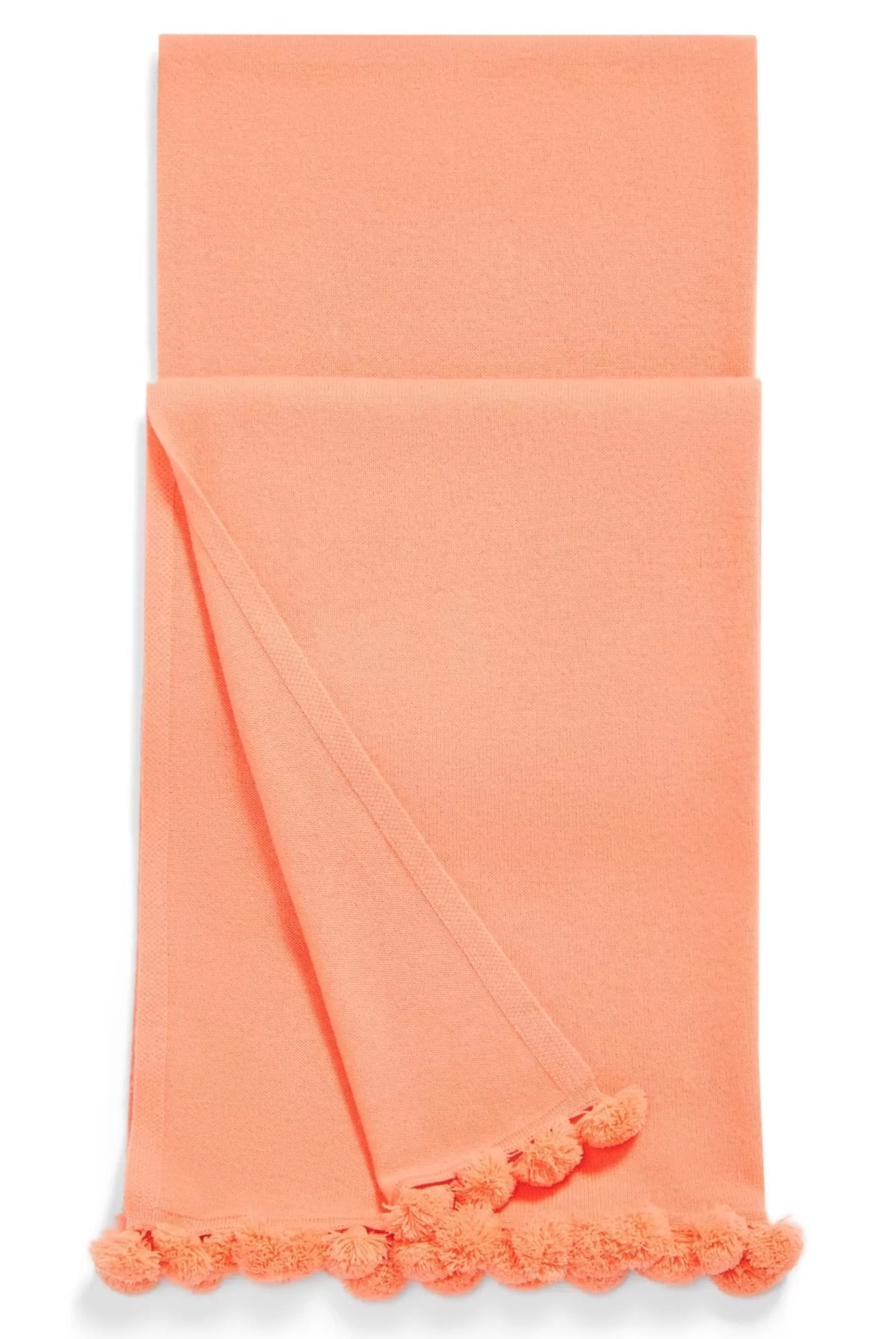 Verbier Cashmere Scarf With Tassel Trim In Coral^Heidi Klein Cheap